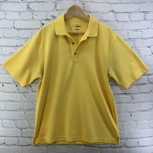 Grand Slam Golf Polo Shirt Mens Sz L Yellow Short Sleeve